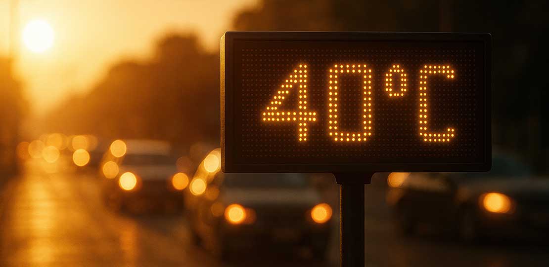 Termómetro con elevada temperatura.